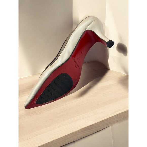 Vintage Ros Hommerson Red Collection Womens 6.5 Phoenix Bone Pearl Pewter Heels - Picture 9 of 12